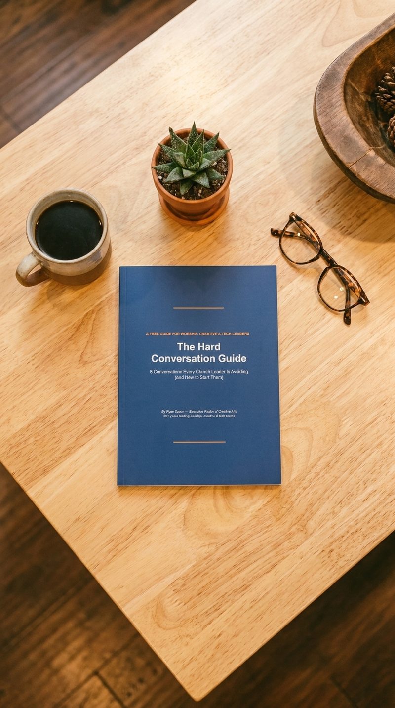 The Hard Conversation Guide on a wooden table